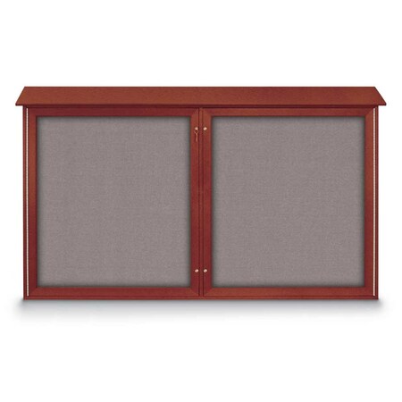 United Visual Products Open Faced Traditional Rounded Corkboard UV646ARC-BLACK-KEYLIME